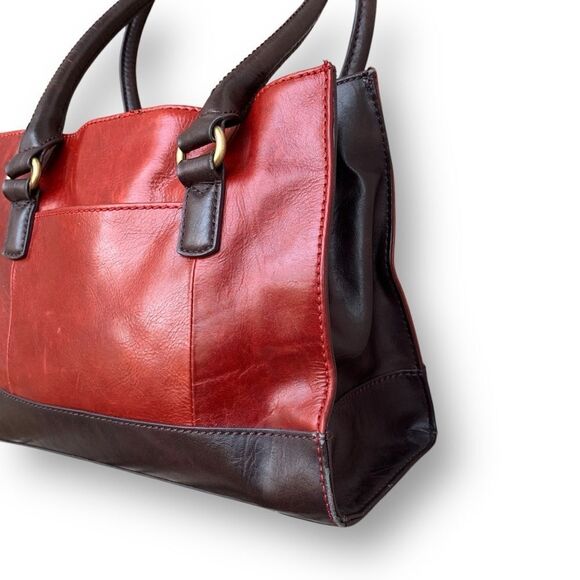 Tignanello Two Tone Satchel Purse Handbag Shoulder Bag Faux Leather - Picture 7 of 16